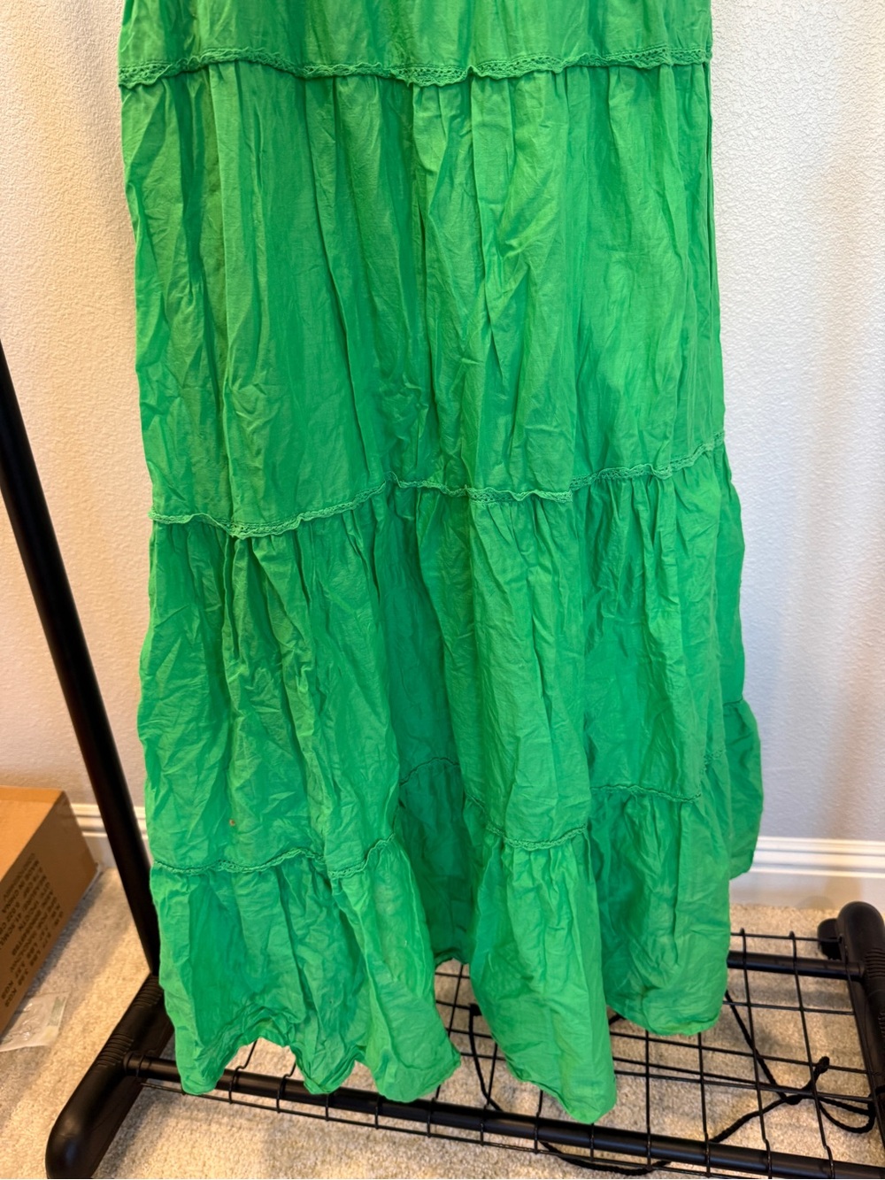 Lauren Ralph Lauren Emerald Green Sleeveless Tiered Maxi Dress - Picture 5 of 7
